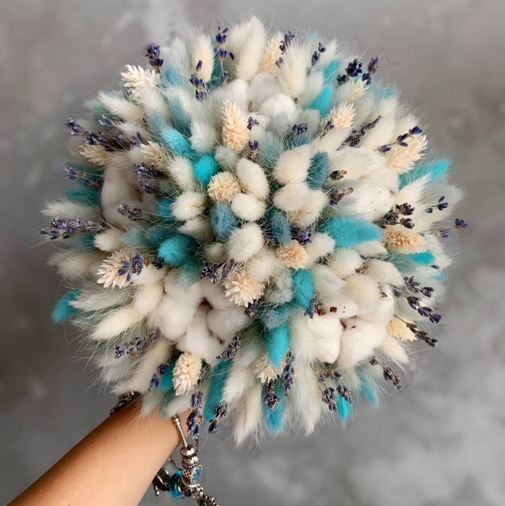 букет из сухоцветов с лагурусом lafleurdecor.ru