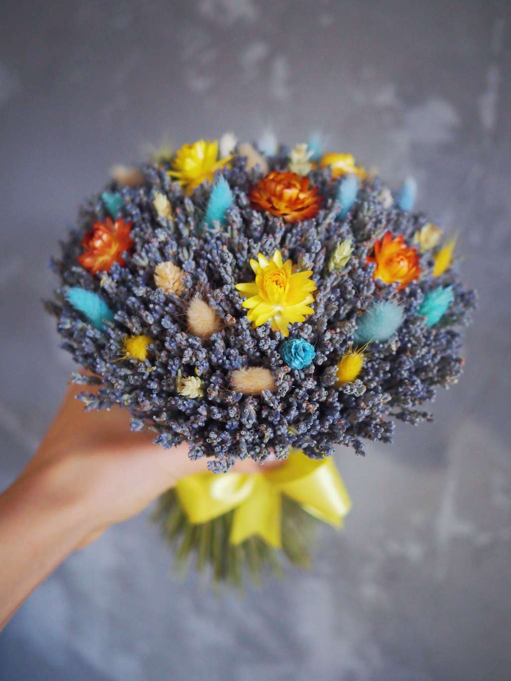 лавандовый букет из сухоцветов lafleurdecor.ru