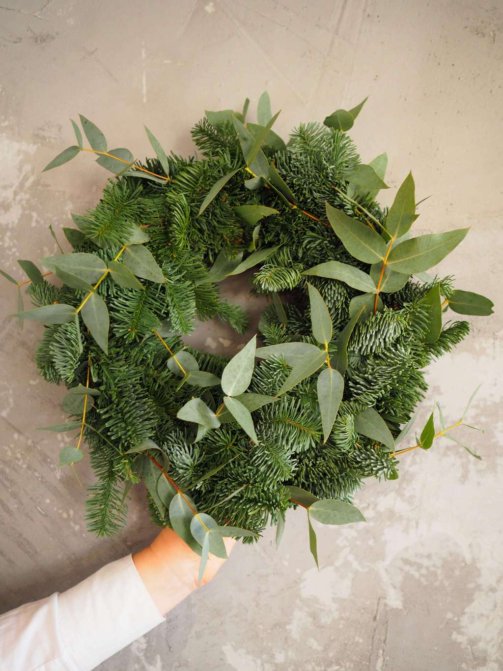 основа под венок из нобилиса и эвкалипта