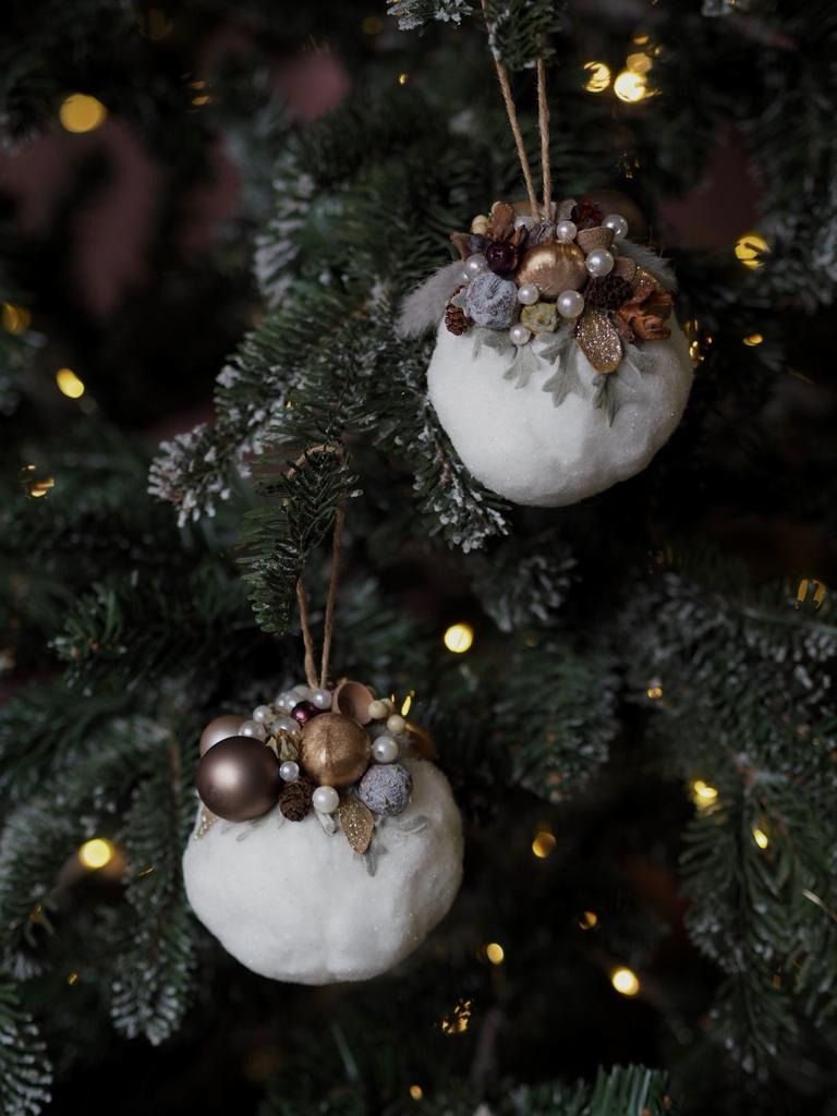 Набор из 5 елочных игрушек ручной работы (изготавливаем под заказ, готовых нет, цвет любой)