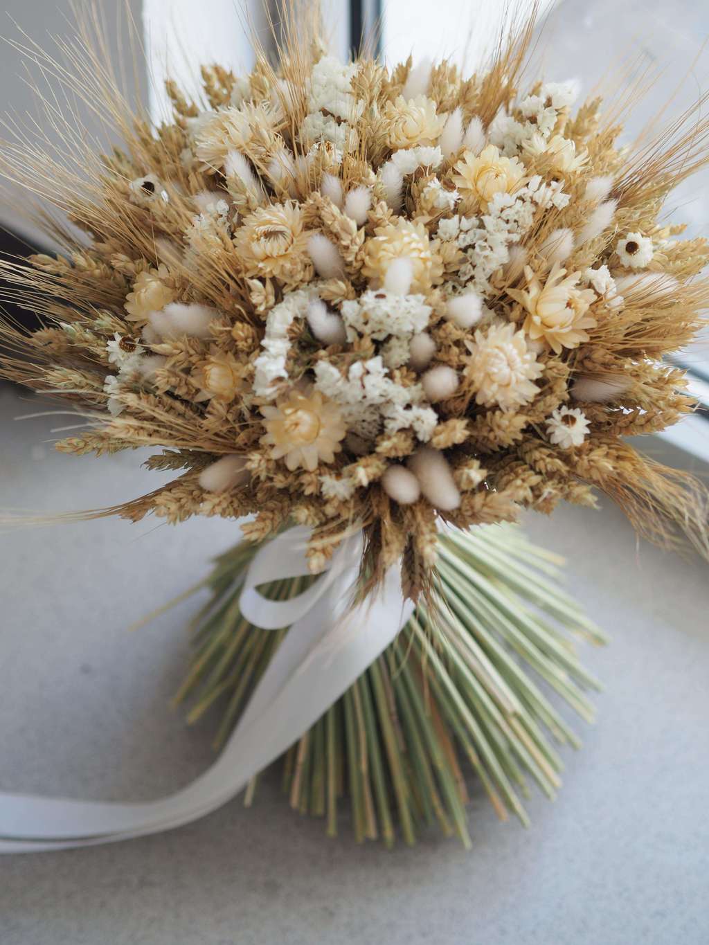 пшеничный букет с сухоцветами