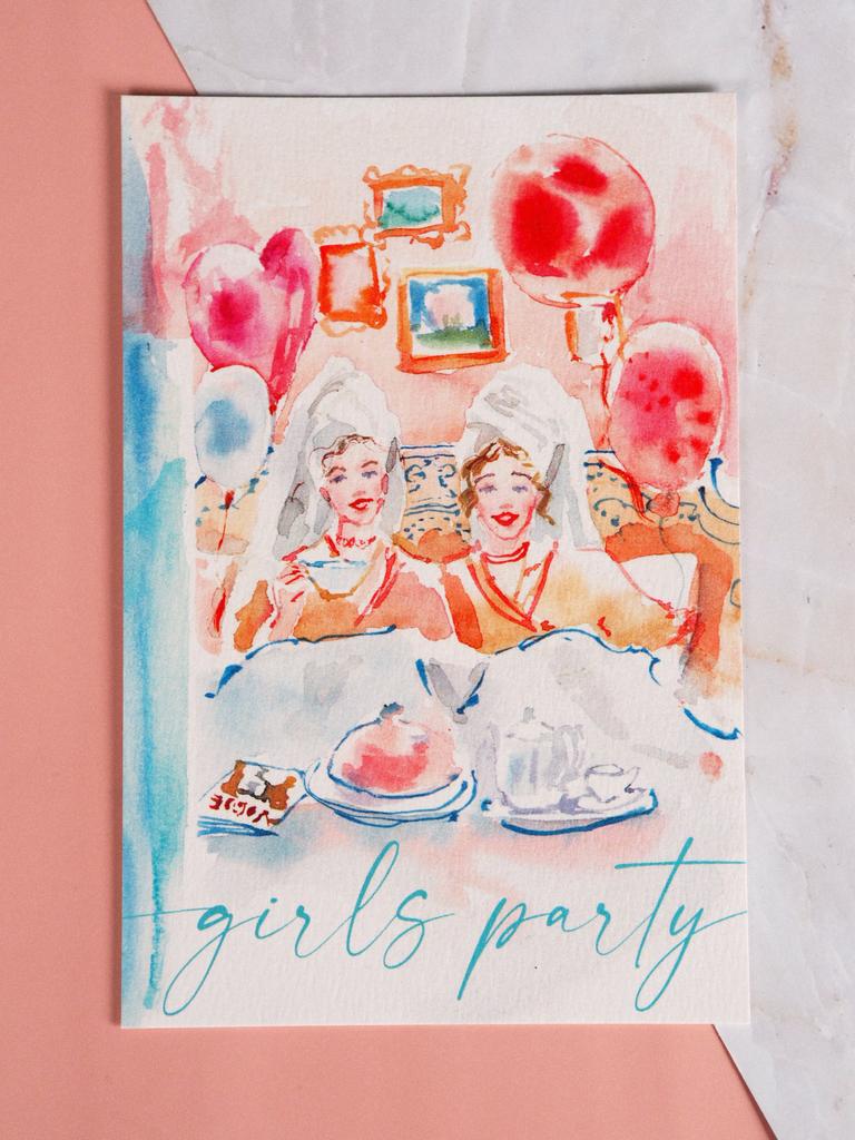 открытка girls party