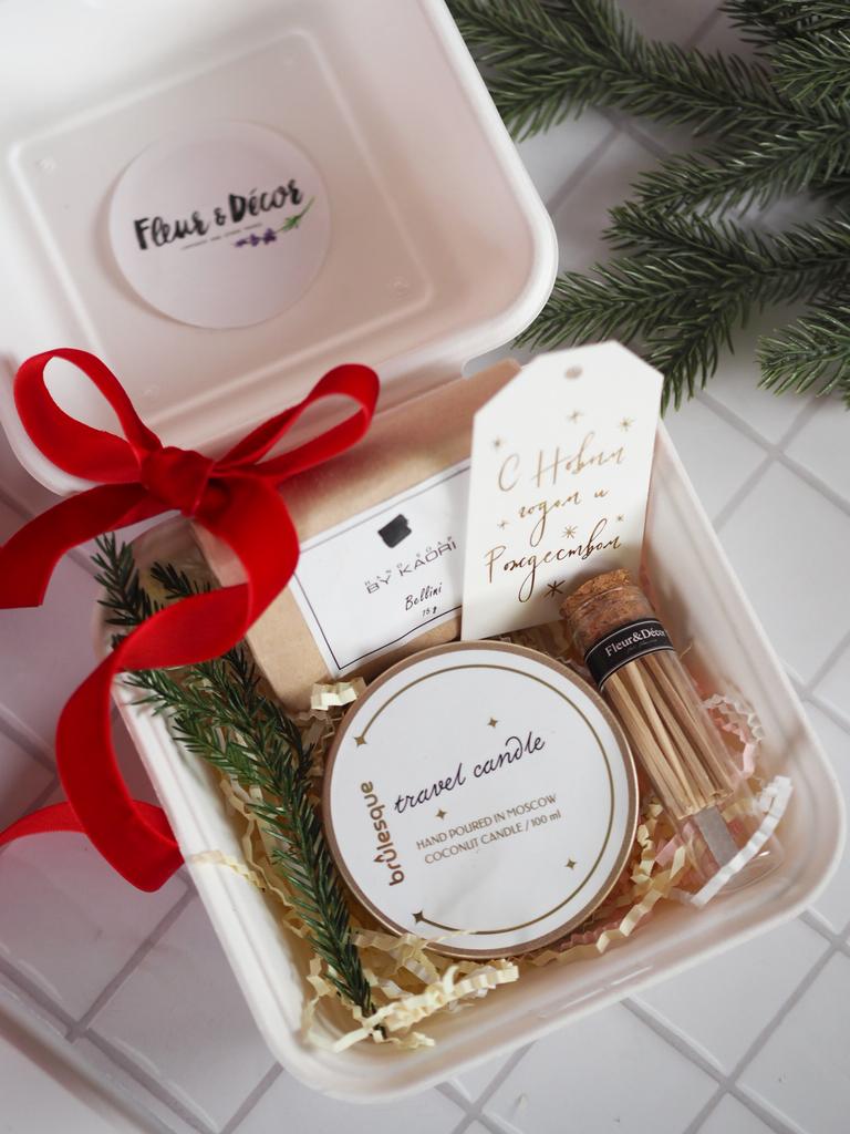 Новогодний набор мыло и свеча