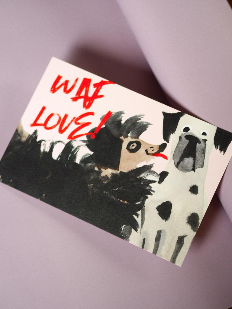 Открытка "Waf love"