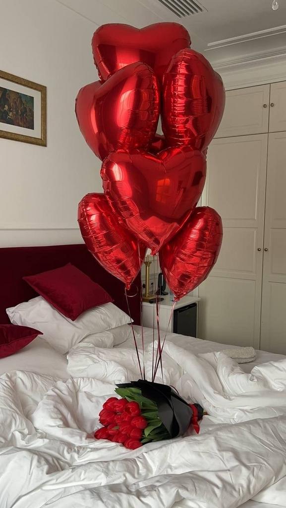 Шарики фольгированные красное сердце