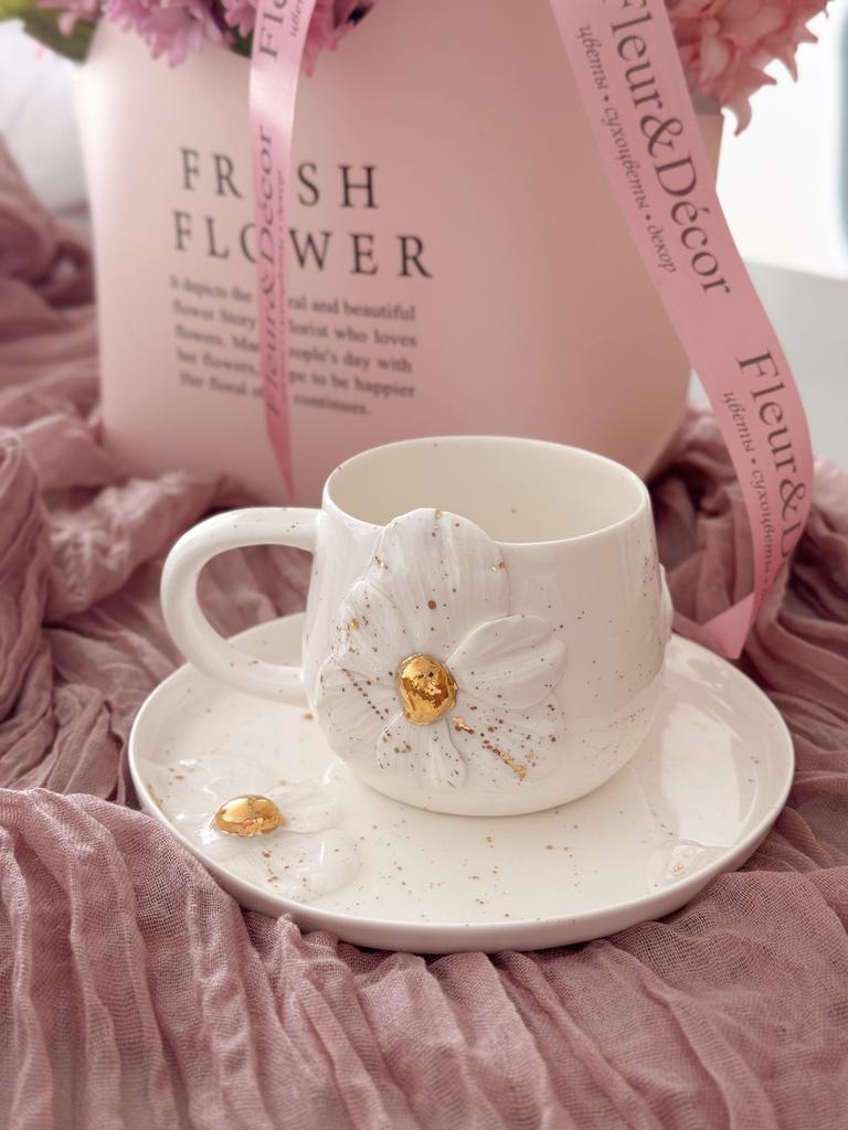 Фарфоровая чайная пара "Анемон"