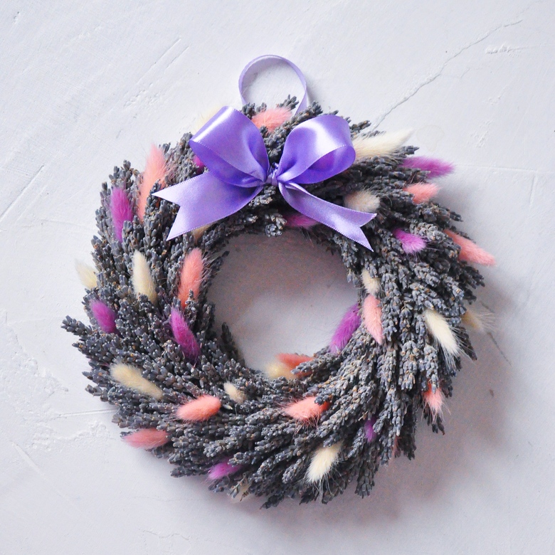Лавандовый венок с лагурусом