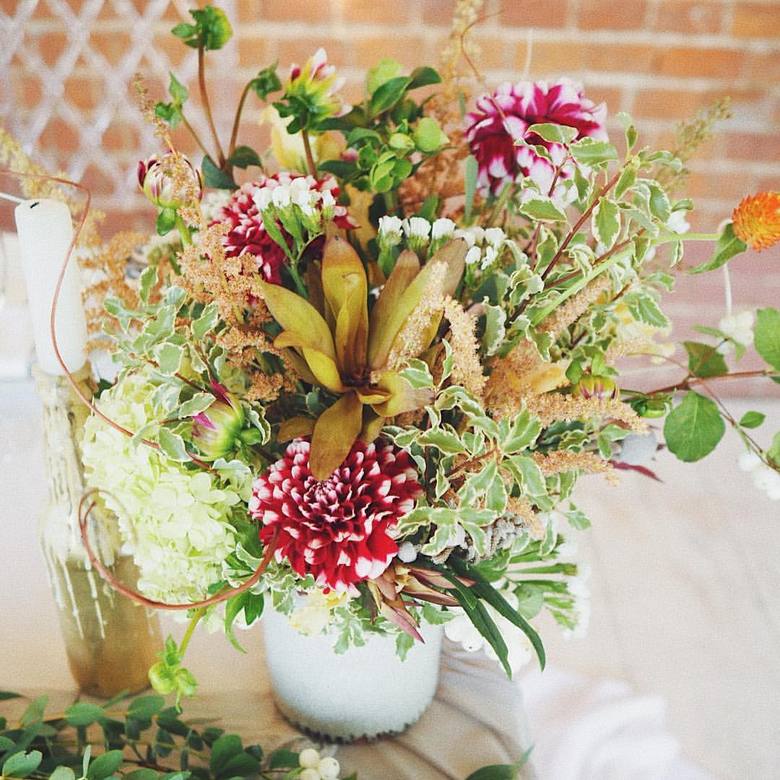 настольная композиция на свадьбу