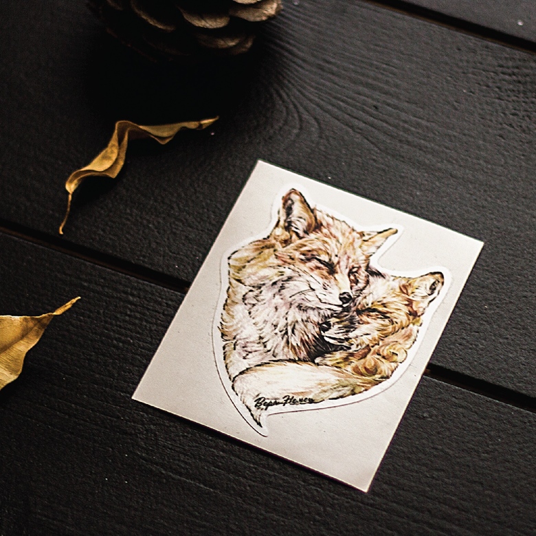 Наклейки на авто лисы