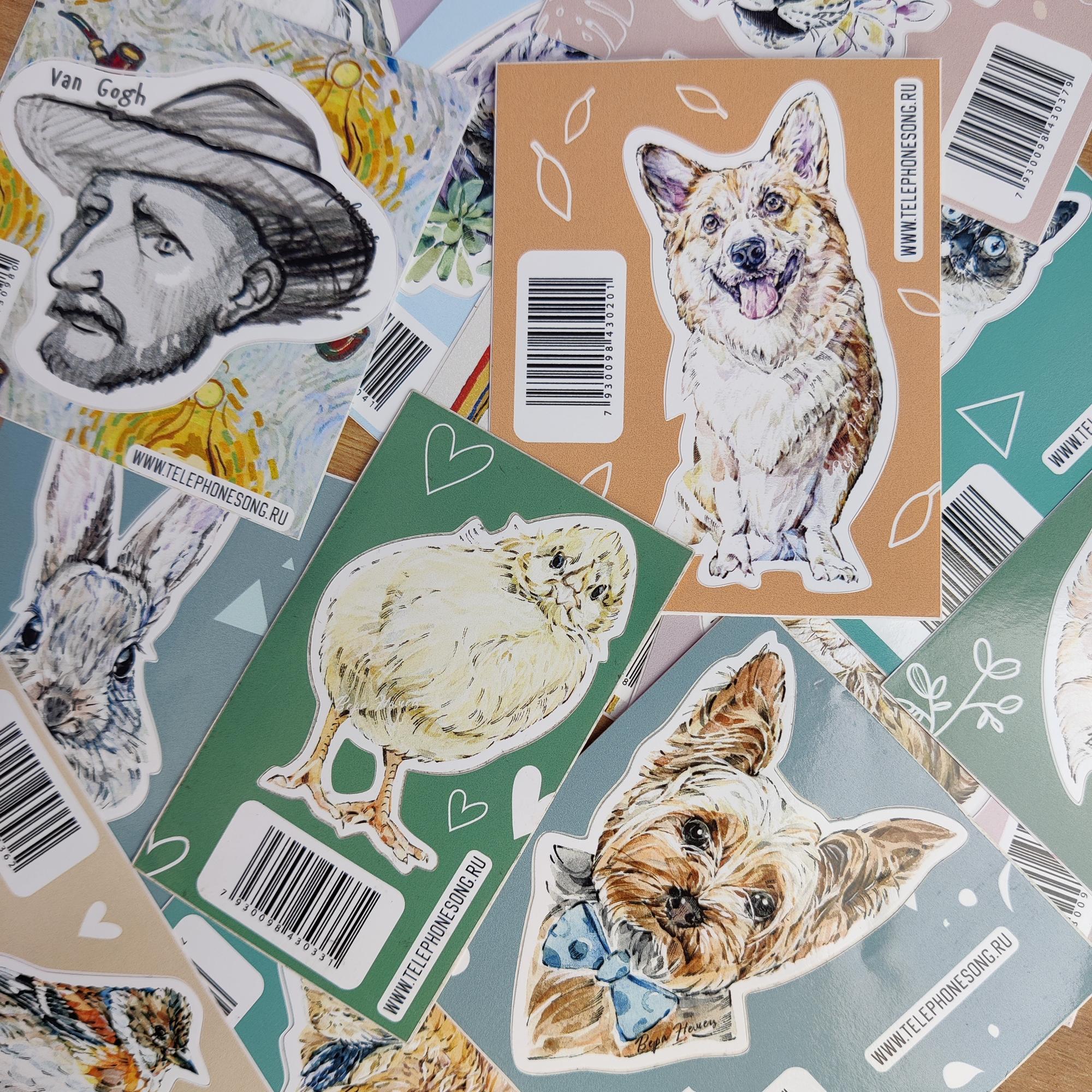 наклейки с животными