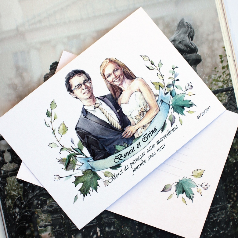 "Французский шик" - свадебная открытка