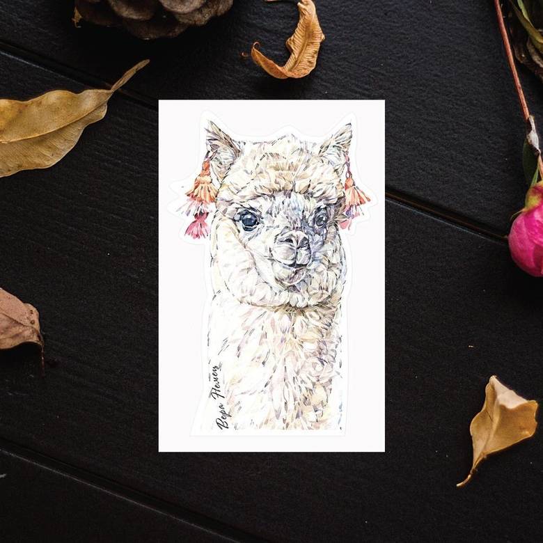 Наклейки виниловые альпака