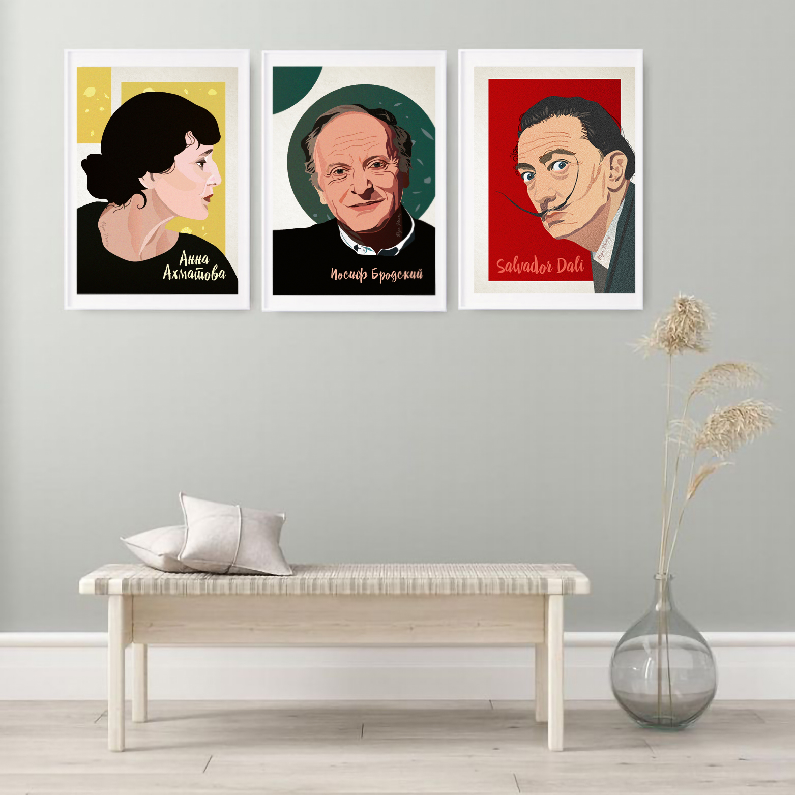 Постеры с писателями, поэтами и художниками