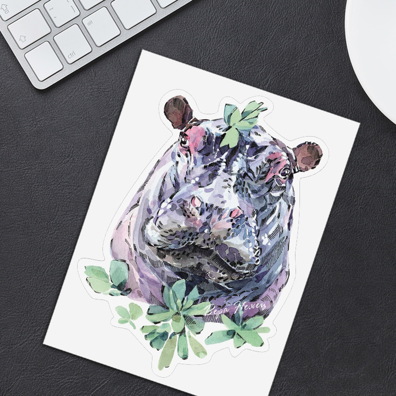 Стикеры бегемот