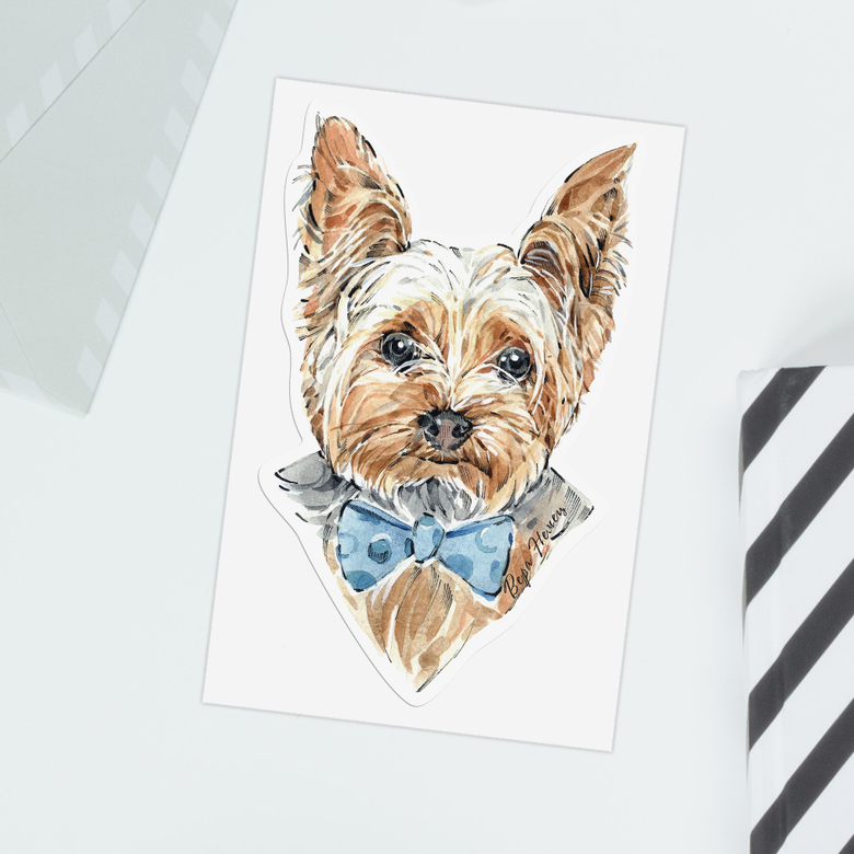 Наклейки с собаками йорк