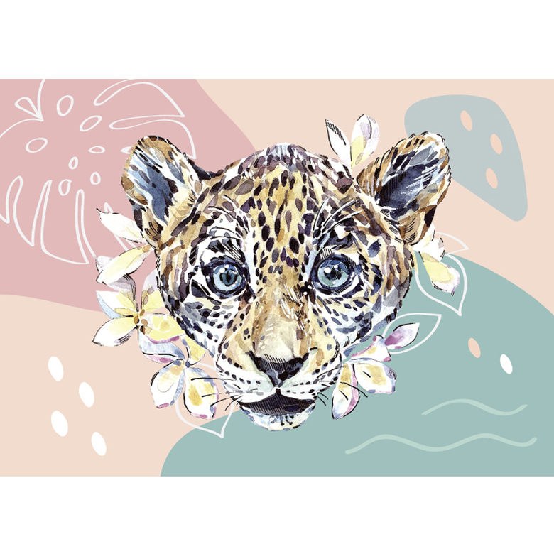 Открытки с милыми животными ягуар