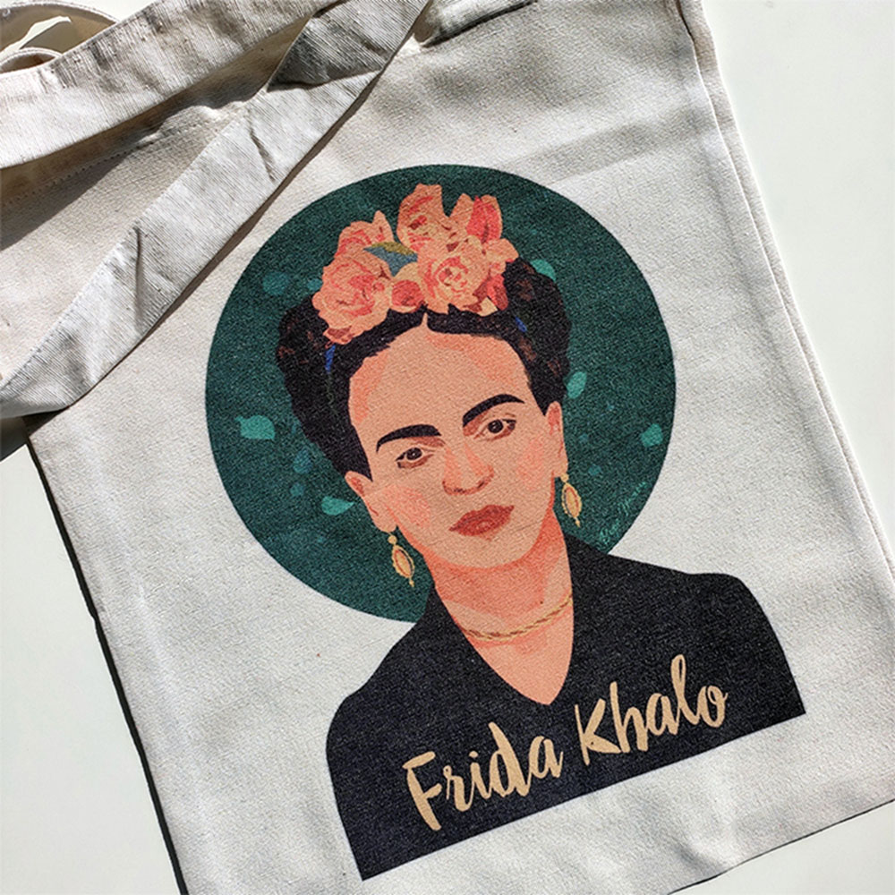 Шоппер, авоська, сумка принт Фрида Кало