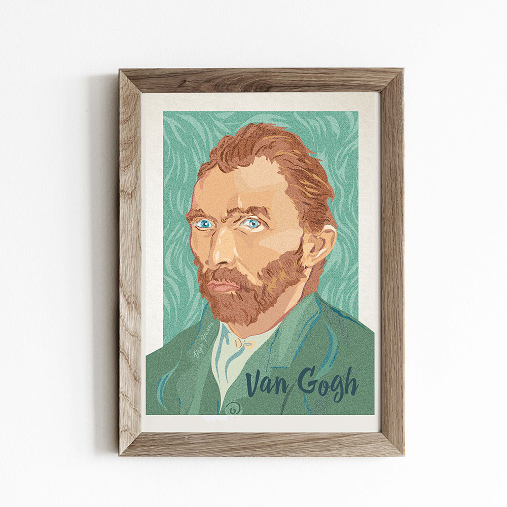 Постер на стену портрет художник Винсент Ван Гог