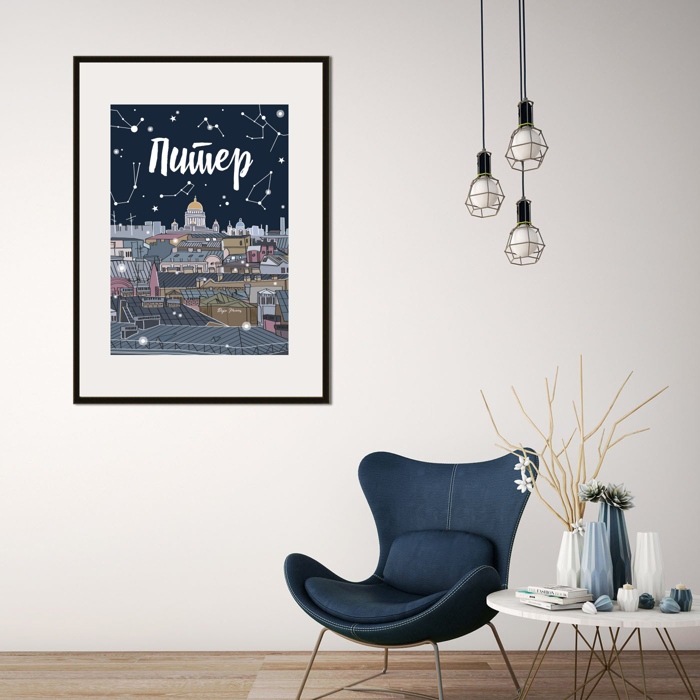 Постер (плакат) с достопримечательностями Санкт-Петербурга