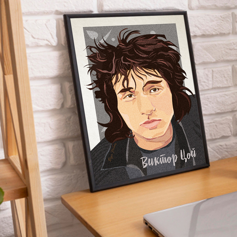 Постер музыкант Виктор Цой