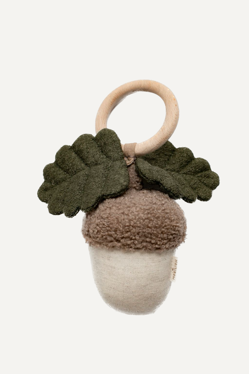 Погремушка на колечке "Жёлудь"