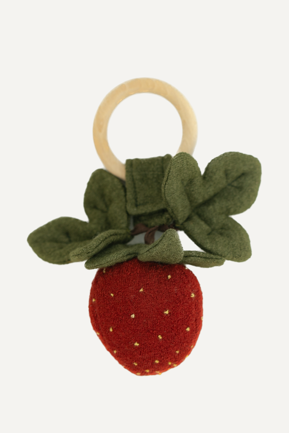 Погремушка на колечке "Клубника"