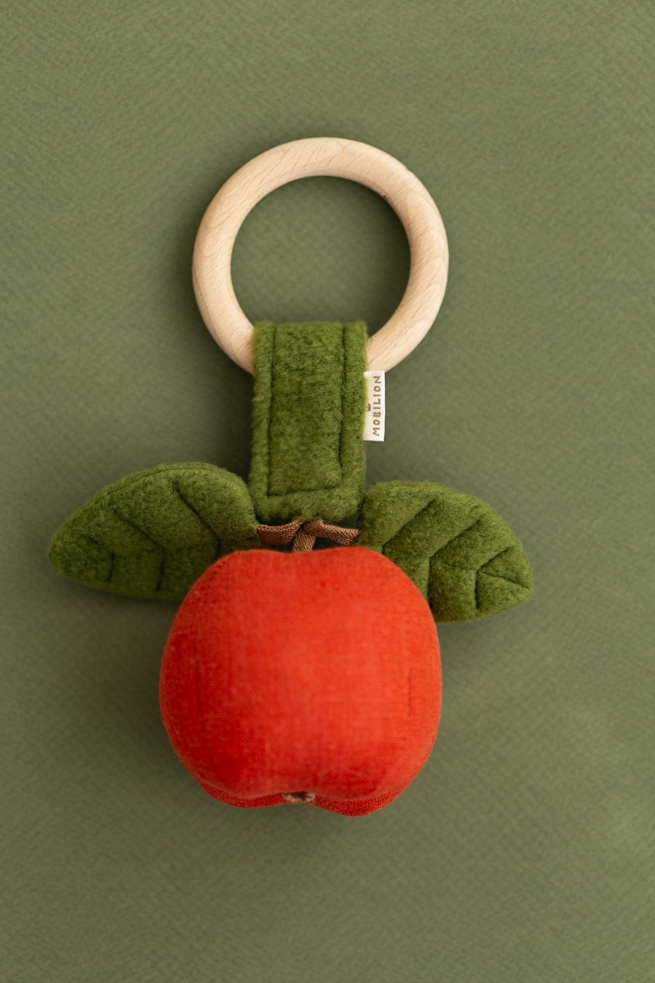 Погремушка на колечке "Яблоко"