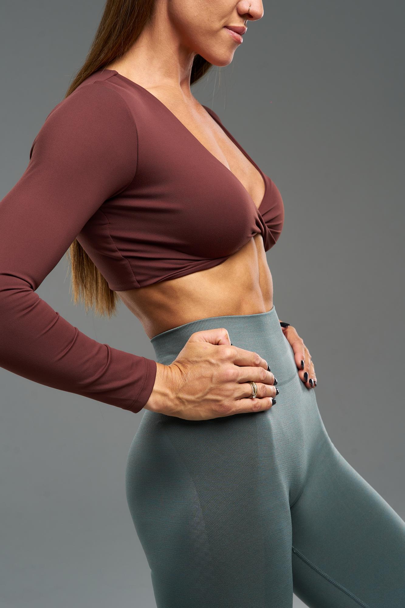 Кроп Скульпт с перекрутом (SCULPT LONG SLEEVE TWIST TOP)