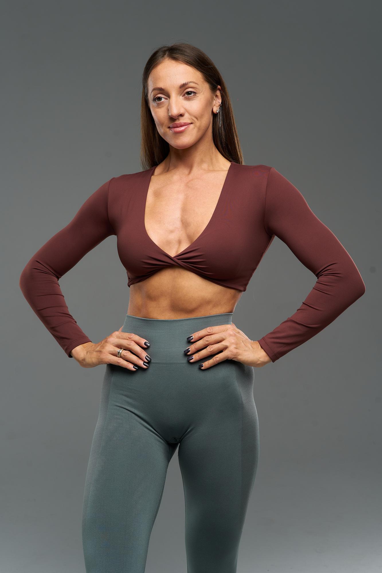 Кроп Скульпт с перекрутом (SCULPT LONG SLEEVE TWIST TOP)