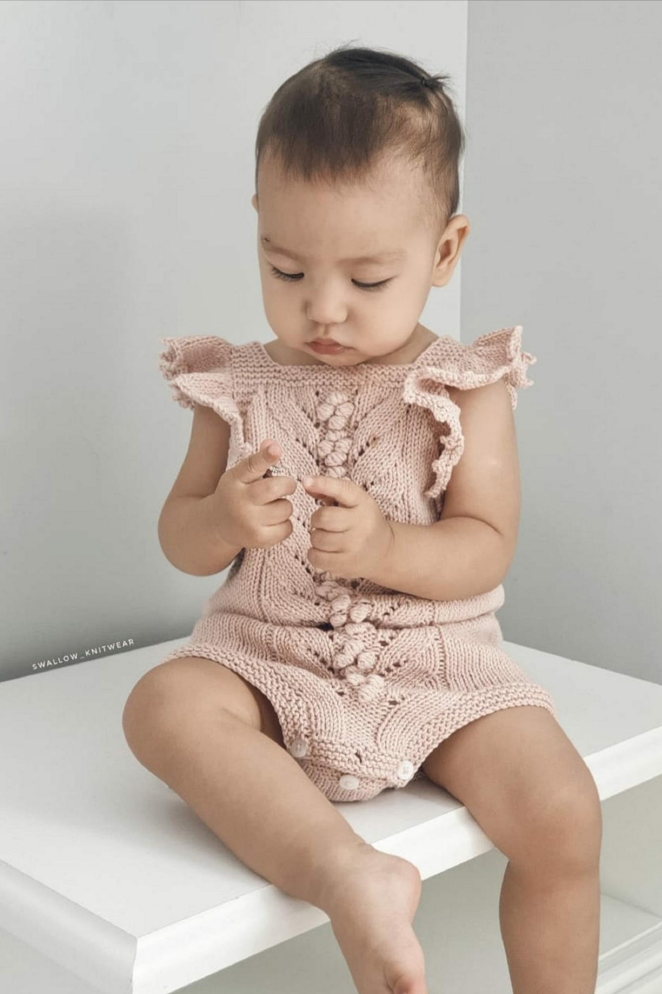 Ромпер Bloom нежно‑розового цвета на девочке