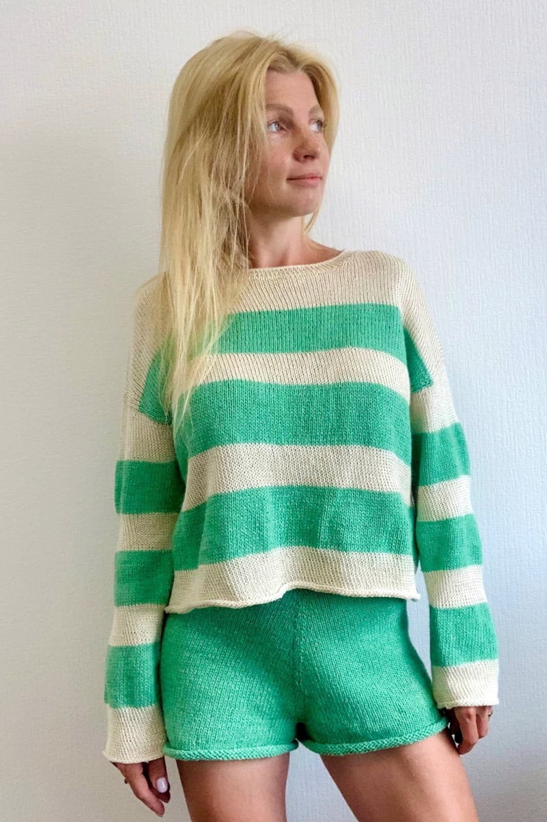 Футболка с длинными рукавами в полоску