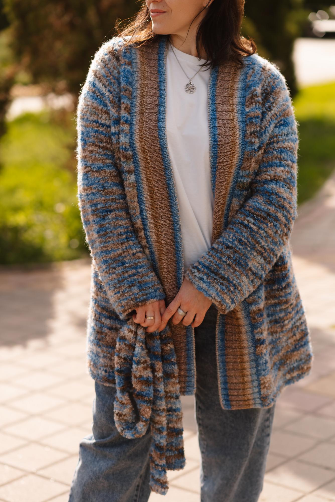 Мк кардиган Акварель, размеры от 40 по 72