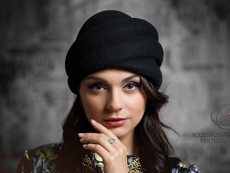 шляпка, шляпка из фетра, чалма, черная чалма, ручная работа, Анна Андриенко, черная шляпка, тюрбан, женская шляпка, Купить шляпку, Модная шляпка