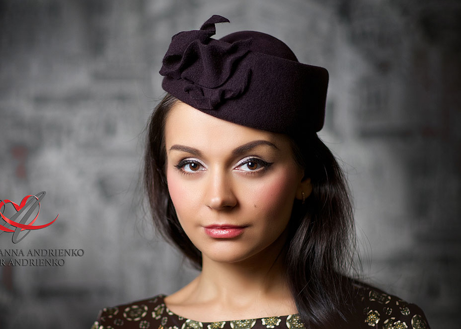 шляпка, шляпка из фетра, таблетка, шляпка-таблетка, ручная работа, капучино, Анна Андриенко, бежевая шляпка, ретро шляпка, баклажан, коричневая шляпка, женская шляпка, Купить шляпку, Модная шляпка, стильная шляпка