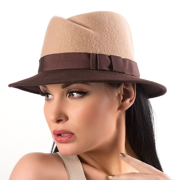 купить женскую фетровую шляпу, купить двухцветную шляпу в Питере, купить шляпу из фетра в Москве, весенняя шляпа, шляпа с полями, зимняя шляпа, осенняя шляпа, коричневая шляпа, бежевая шляпа купить, Классическая женская шляпа купить, Анна Андриенко