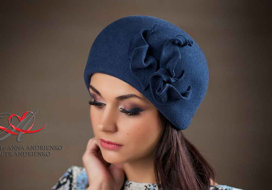 шляпка, шляпка из фетра, женская шляпка, синяя шляпка, красивая шляпка, зимняя шляпка, осенняя шляпка, весенняя шляпка, шляпка ручной работы, купить шляпку, купить шляпку в питере, купить шляпку спб, Анна Андриенко, ручная работа, Anna Andrienko, hat, hats, millinery, handmade