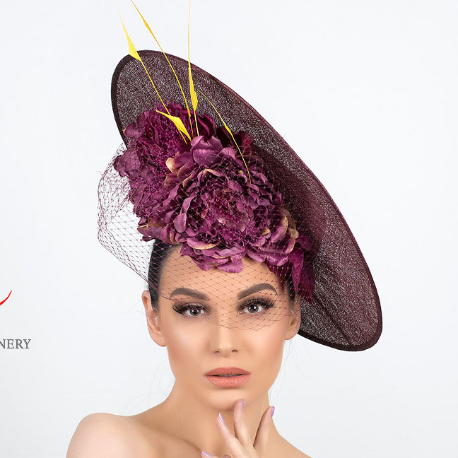 купить бордовую шляпку, шляпка +для скачек, вечерние шляпки купить +в москве, шляпки женские купить +в спб дизайнерские, необычные шляпки Анна Андриенко