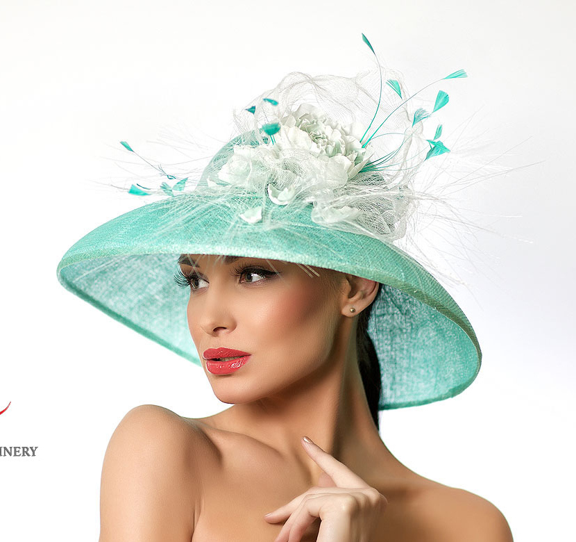 Шляпа, шляпа с полями, бирюзовая шляпа, шляпа с кружевом, широкополая шляпа, летняя шляпа, шляпа для скачек, шляпа с бантом, вечерняя шляпа, красивая шляпа, дизайнерская шляпа, Анна Андриенко, головные уборы, купитиь шляпу, купить шляпу в Питере, купить шляпу Спб, Anna Andrienko, hat, hats, millinery, купить фуксию шляпу из синамей, мятная шляпа