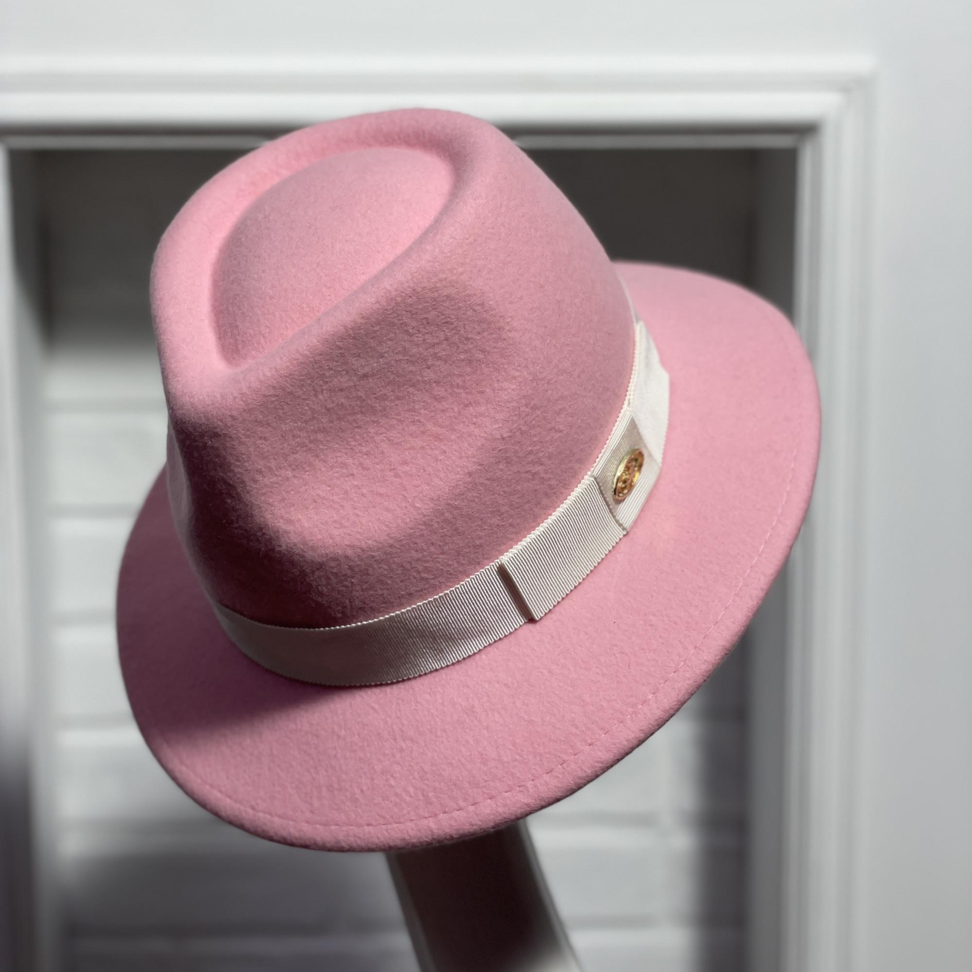фетровая шляпа, шляпа из фетра, купить шляпу, классическая шляпа, Анна Андриенко, женская шляпа, осенняя шляпа, розовая шляпа, зимняя шляпа, весенняя шляпа, шляпа с полями