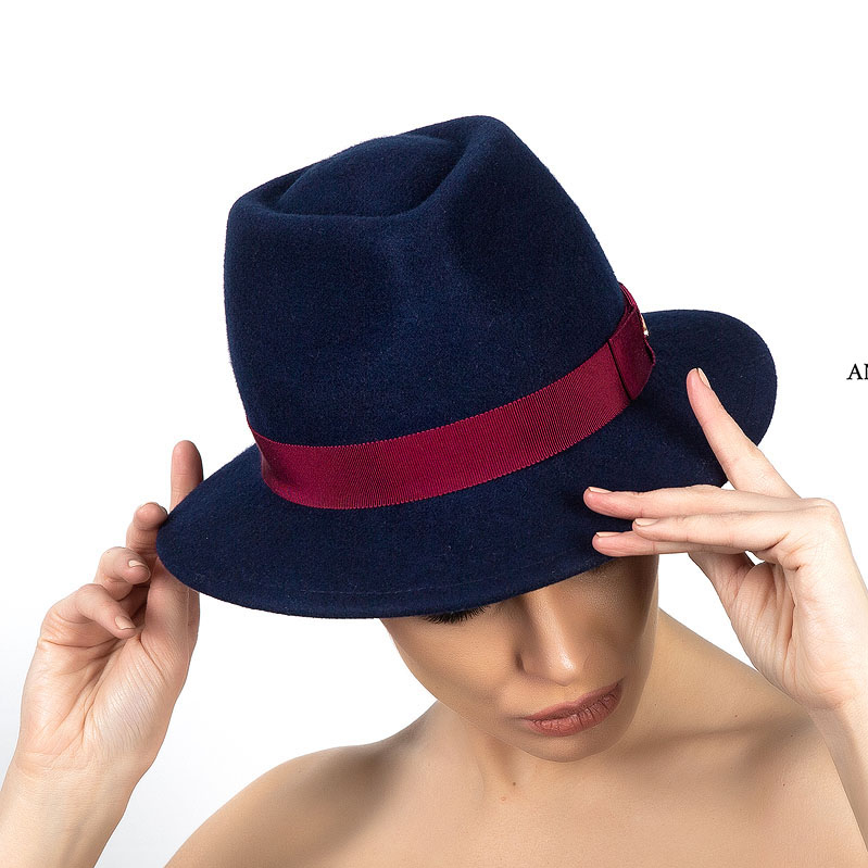 фетровая шляпа, шляпа из фетра, купить шляпу, классическая шляпа, Анна Андриенко, женская шляпа, осенняя шляпа, синяя шляпа, зимняя шляпа, весенняя шляпа, шляпа с полями