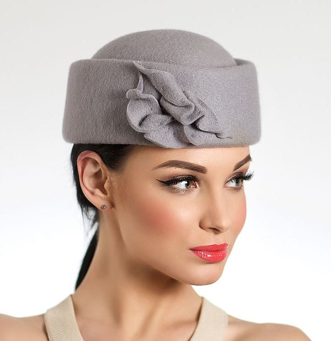 шляпка, шляпка из фетра, таблетка, шляпка-таблетка, ручная работа, серая шляпка, Анна Андриенко, бежевая шляпка, ретро шляпка, женская шляпка, Купить шляпку, Модная шляпка, стильная шляпка