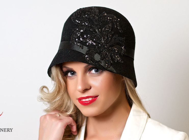 Шляпа, шляпка, стильная шляпа, головной убор, ручная работа, женский головной убор, фетр, шляпка из фетра, осенняя шляпка, зимняя шляпка, шляпка на осень, ретро шляпка, классическая шляпа, женская шляпа, клош, шляпка клош, шляпка Гетсби , черная шляпка, Анна Андриенко,