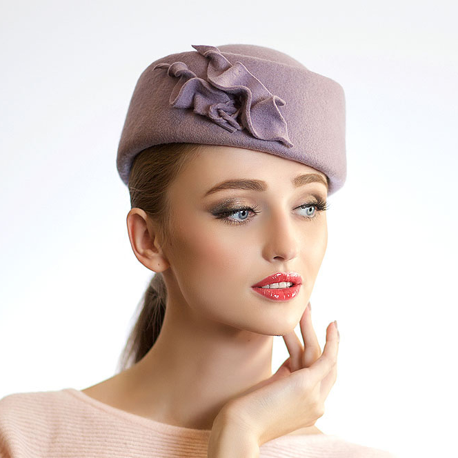 купить шляпку, шляпка, шляпка таблетка, бледно-сиреневая шляпка, лавандовая шляпка, женская шляпка, стильная шляпка, пилотка, модная шляпка, дизайнерская шляпка, Анна Андриенко, осенняя шляпка, весенняя шляпка