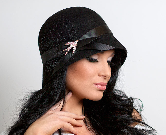 Шляпа, шляпка, стильная шляпа, головной убор, ручная работа, женский головной убор, фетр, шляпка из фетра, осенняя шляпка, зимняя шляпка, шляпка на осень, ретро шляпка, классическая шляпа, женская шляпа, клош, шляпка клош, шляпка Гетсби , черная шляпка, Анна Андриенко,