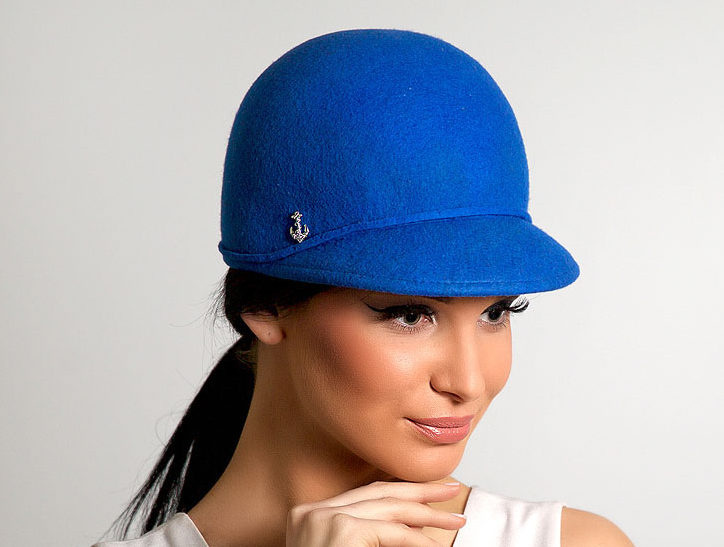 синий, однотонный, купить жакетку, купить кепку, купить шляпку, жокейка, черная жокейка, кепка, черная кепка, фетровая кепка, кепка из фетра, шляпка, черная шляпка, фетровая шляпка, шляпка из фетра, шляпка с козырьком, стильная шляпка, модная шляпка, Анна Андриенко, дизайнерская шляпка