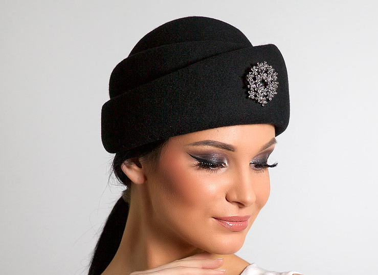 шляпка, шляпка из фетра, чалма, черная чалма, ручная работа, Анна Андриенко, черная шляпка, тюрбан, женская шляпка, Купить шляпку, Модная шляпка