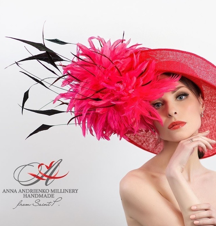 купить шляпу в москве, шляпа цвета фуксии, широкополая шляпа, женская шляпа, шляпки для скачек, купить шляпу спб, вечерняя шляпа, шляпа с перьями, светская шляпа, дизайнерская шляпа, шляпа для подиума, шляпа для свадьбы, шляпа для фотосессии, эксклюзивная шляпа, изготовление шляпы на заказ, Анна Андриенко