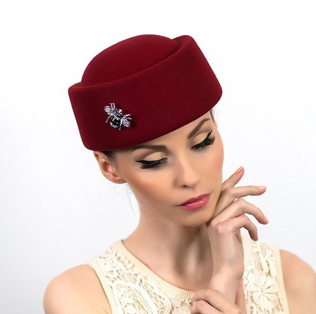 шляпка фетровая, шляпка из фетра, таблетка, шляпка-таблетка, ручная работа, баклажанов шляпка, Анна Андриенко, бежевая шляпка, ретро шляпка, женская шляпка, Купить шляпку, Модная шляпка, стильная шляпка, бордовая шляпка