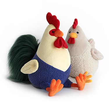 Выкройки курочки и петуха с мастер-классом