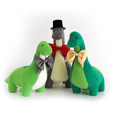 Выкройки Брахиозавриков с пошаговыми мастер-классами